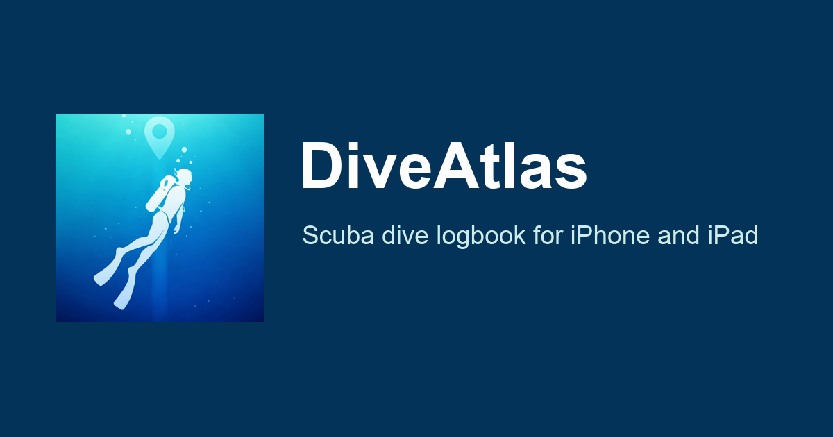 DiveAtlas: Scuba Dive Logbook & Tracker for iPhone